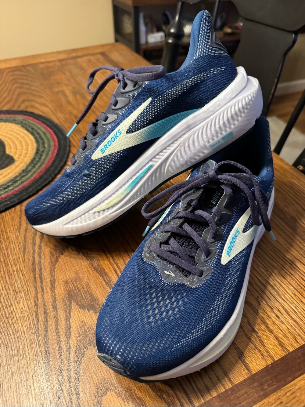 Brooks Women’s Navy with Light Blue and White Running Shoes